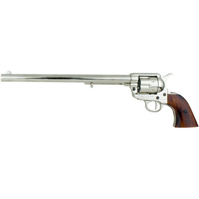 M1873 Single Action Buntline Special Revolver Non-Firing Gun - Nickel