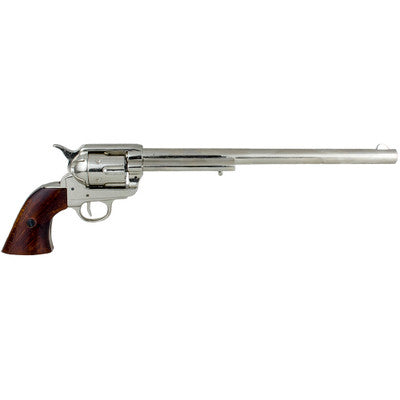 M1873 Single Action Buntline Special Revolver Non-Firing Gun - Nickel