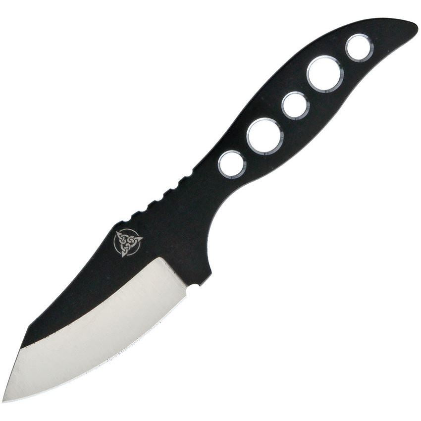 Nemesis 4TT Hellion Neck 2-Tone Stainless Construction Knife with Black Kydex Neck Sheath