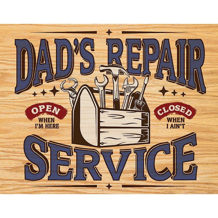 Tin Signs 2268 Dad's Repair Service Sign with Nostalgic Tin Sign