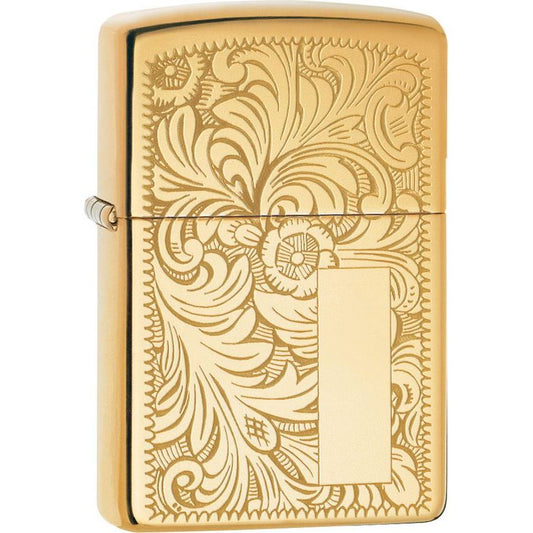 Zippo 10840 Brass Venetian Lighter with High Polish Brass Construction