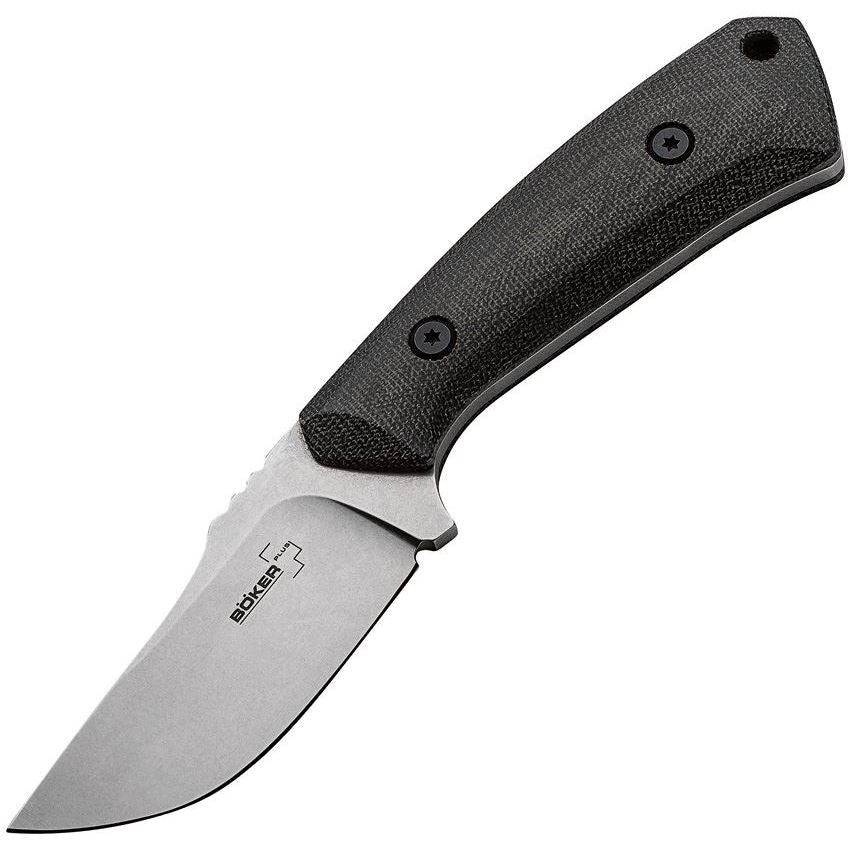 Boker Tree Brand Knives 02BO010 Spark Fixed Blade Knife Black Handles