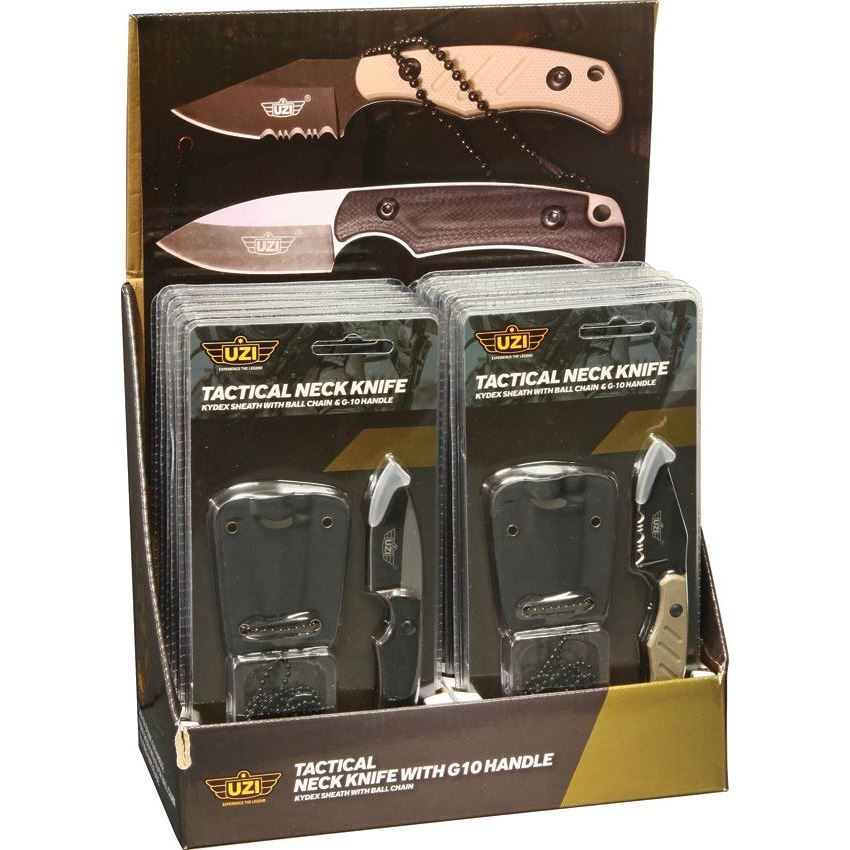 Uzi Knives DBNK Tactical Neck Knife Display