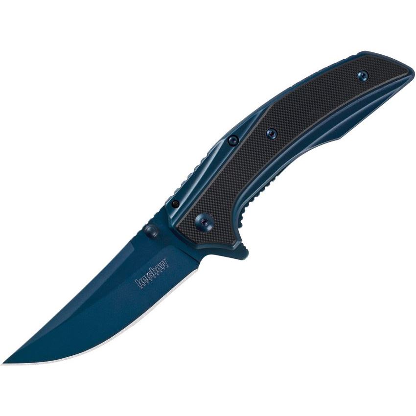 Kershaw 8320 Outright Assist Open Framelock Knife Blue/Black Handles