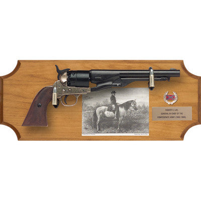 Robert E. Lee Deluxe Framed Pistol Set Light Wood