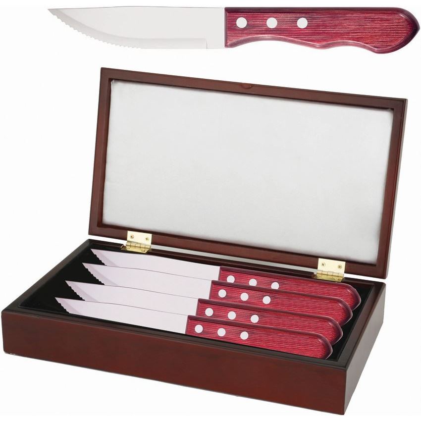 Utica 75840529S4 Big Red Steak Knife Set