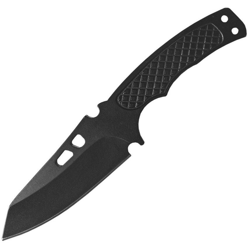 ABKT TAC 017 Recon Ops Neck Fixed Blade Knife Black Handles