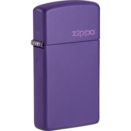 Zippo 16821 Slim Purple Logo Lighter