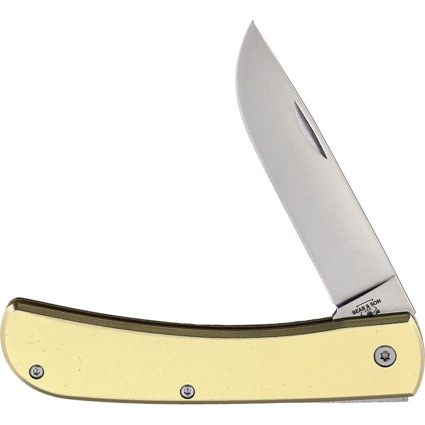 Bear & Son C138 Large Folder Knife Gold Handles