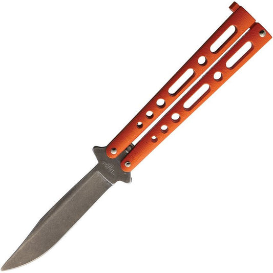 Benchmark 015 Butterfly Stonewash Knife Orange Handles