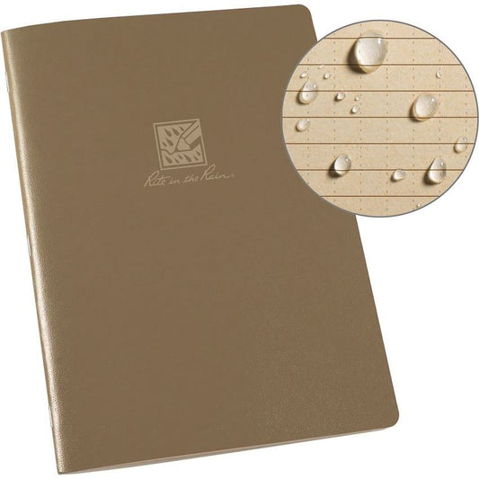 Rite in the Rain 971TLG Large Stapled Notebook Tan