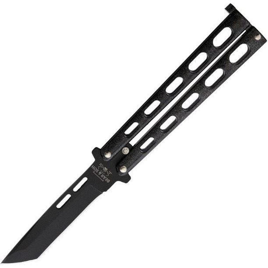 Bear & Son 115TANGX Galaxy Butterfly Black Knife Galaxy Epoxy Handles