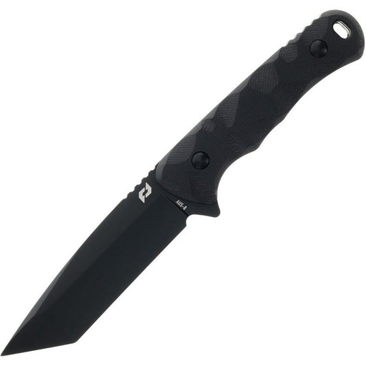 Schrade 1182619 Rigime Black Fixed Blade Knife Black Sculpted Handles