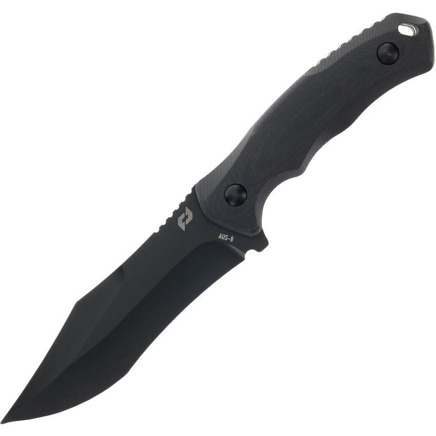 Schrade 1182618 Steel Driver Black Fixed Blade Knife Black Handles