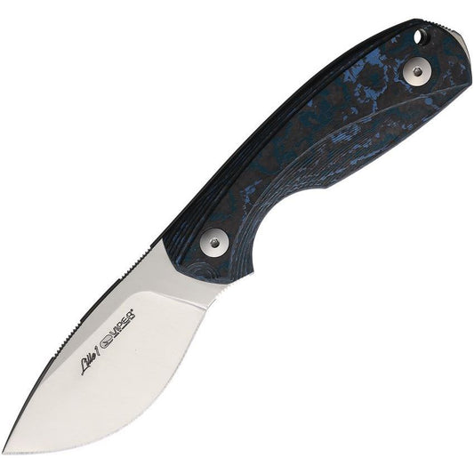 Viper 4022FCA Lille 1 Fixed Blade CF Satin Fixed Blade Knife Blue Carbon Handles