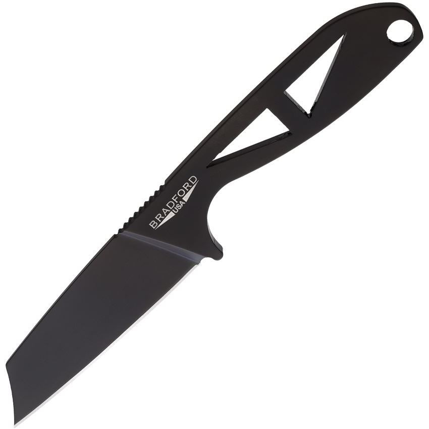 Bradford GCDLC G-Cleaver ELMAX One Piece Black Fixed Blade Knife Black Handles