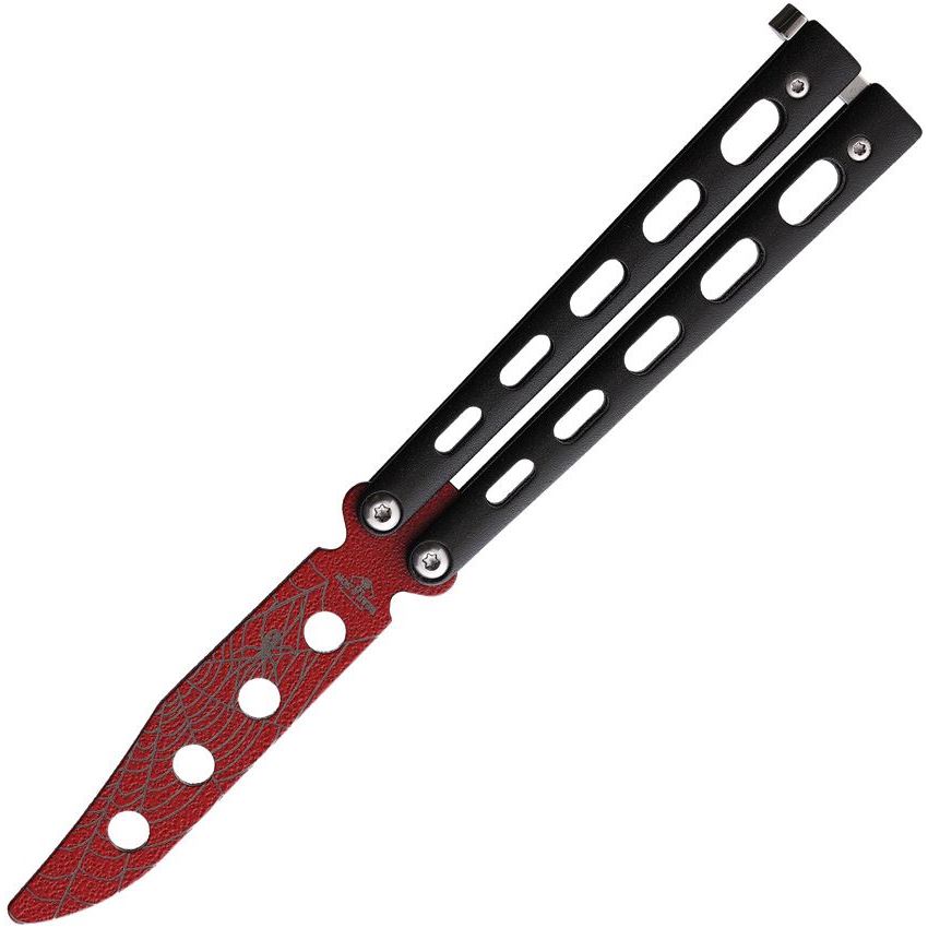 Bear & Son W113BTR Widow Series Butterfly Train Red Knife Black Handles