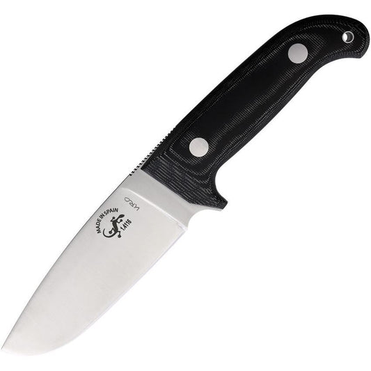 Salamandra 242221 Salamandra Stainless Fixed Blade Knife Black Canvas Handles