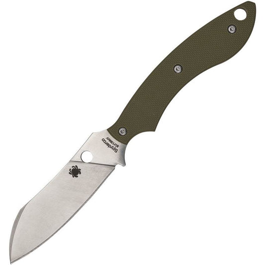 Spyderco FB50GPOD Stok Drop Point Fixed Blade Knife OD Green G10 Handles