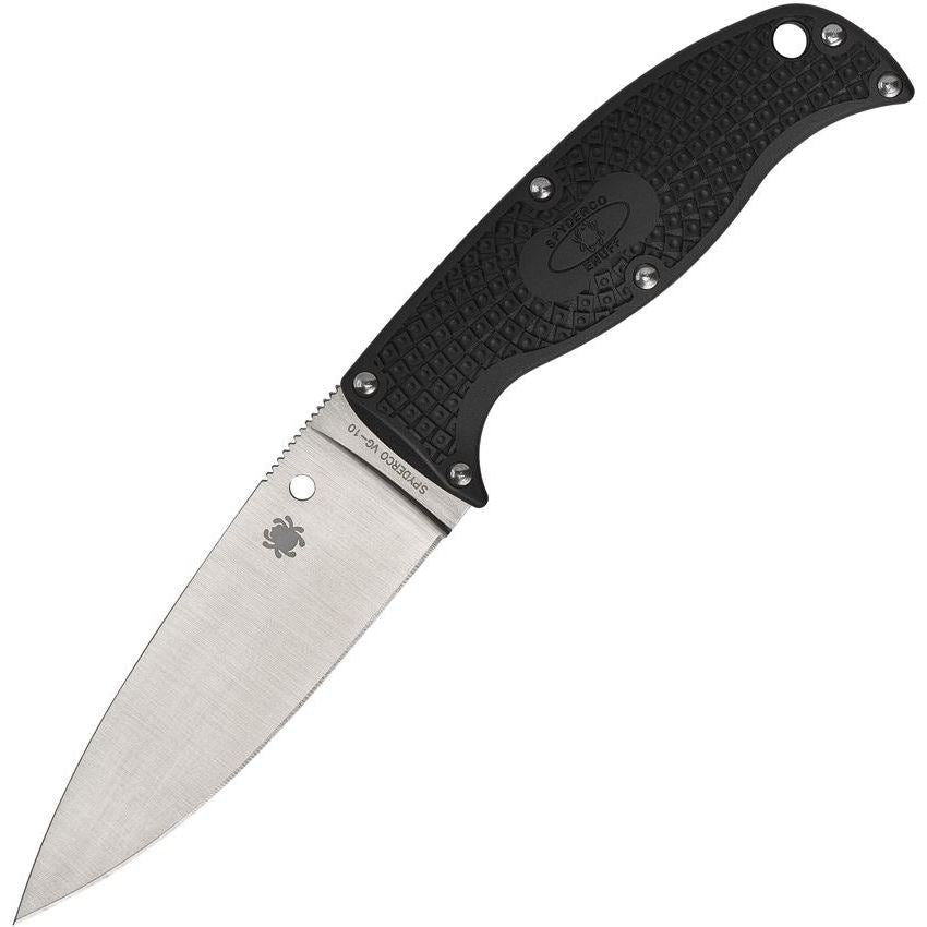 Spyderco FB31PBK2 Enuff 2 Satin Fixed Blade Knife Black Handles