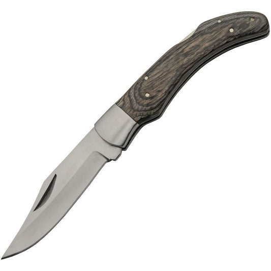 Pakistan 203476 Fox Lockback Knife Gray Wood Handles