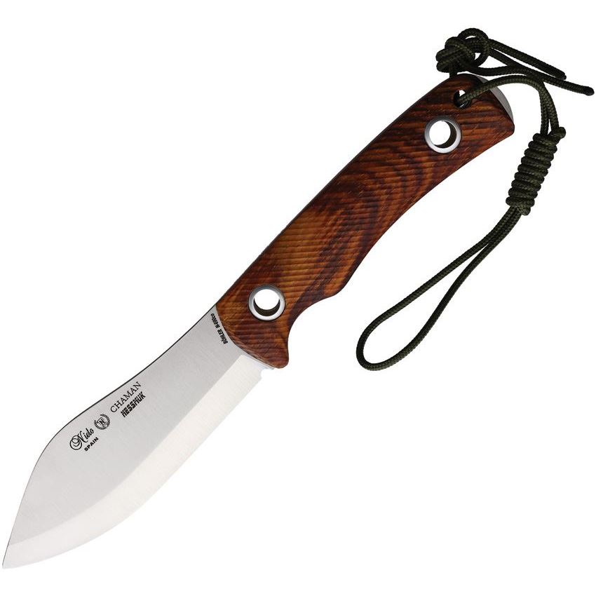 Nieto 147C Chaman Nessmuk Satin Fixed Blade Knife Cocobolo Wood Handles