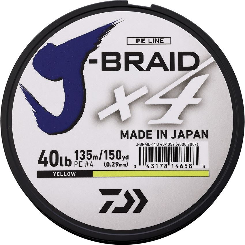 Daiwa JB4U40150FY J-Braid Line 40/150 Yellow