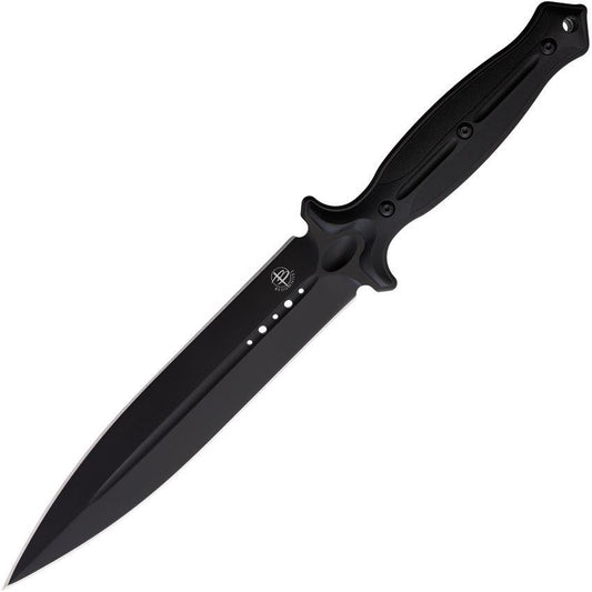 Begg 027 Filoso Black Stainless Dagger Fixed Blade Knife Black Handles