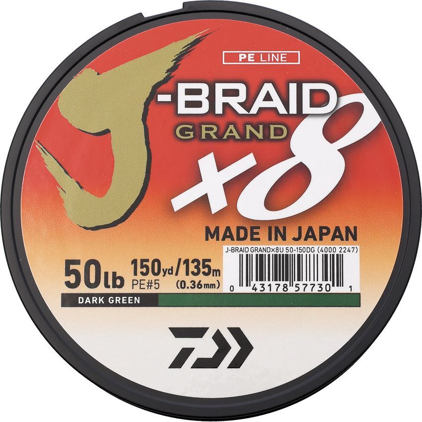 Daiwa JBGD8U50D J-Braid Grand Line 50/150 Grn