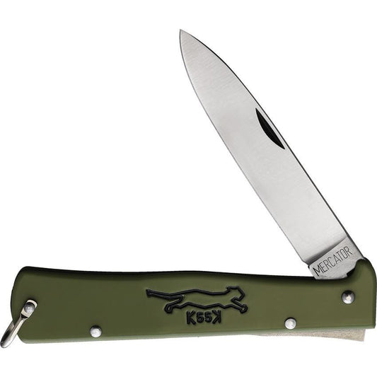 OTTER-Messer 10426KOL Large Carbon Steel Mercator Lockback Knife Olive Handles