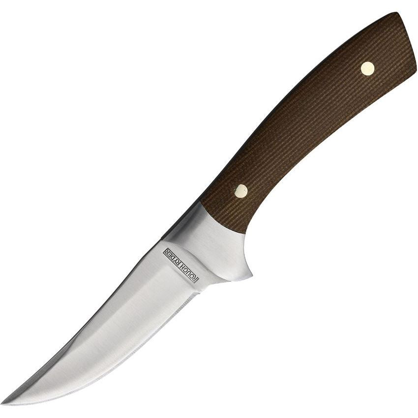 Rough Rider 2341 Tater Skin Series Wolverine Satin Fixed Blade Knife Brown Handles