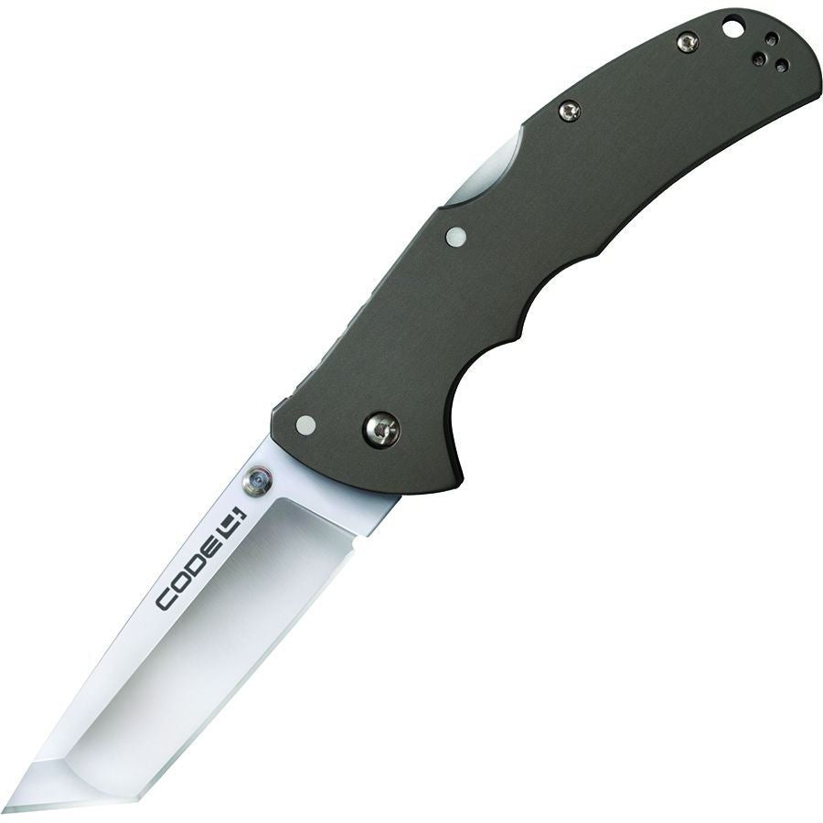 Lynn Thompson T00065 Code 4 Tanto Lockback Knife Gray Handles