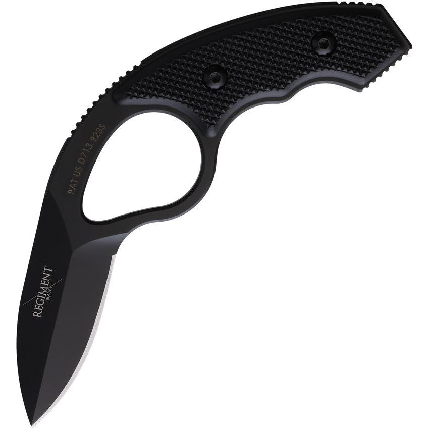 Regiment Blades LVP Low Viz Pro Fixed Blade Knife Black Handles