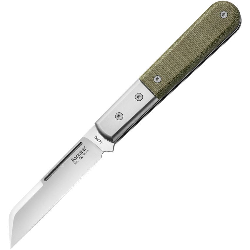 LionSTEEL CK0115CVG Barlow Knife Dom Green Micarta Handles