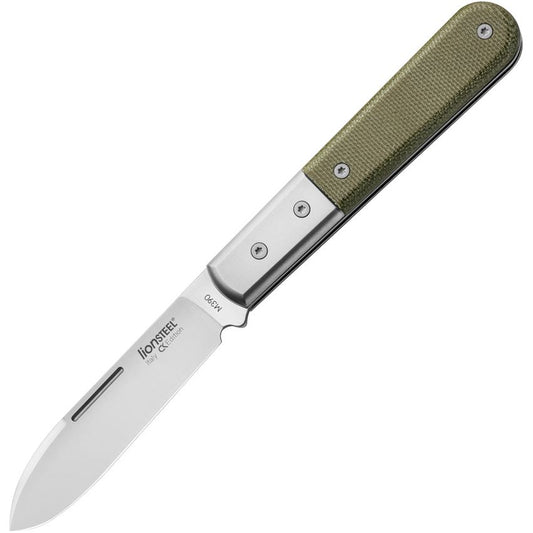 LionSTEEL CK0111CVG Barlow Knife Roundhead Green Handles