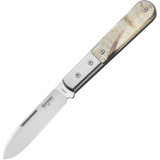 LionSTEEL CK0111RM Barlow Knife Roundhead Ram Horn Handles