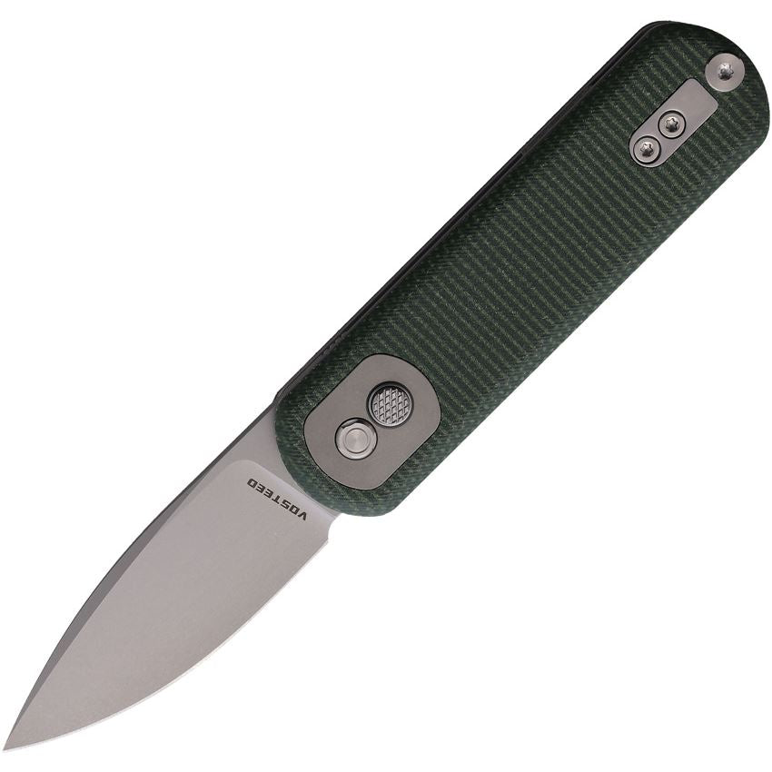 Vosteed A0720 Corgi Pup Trek Lock Knife Green Handles