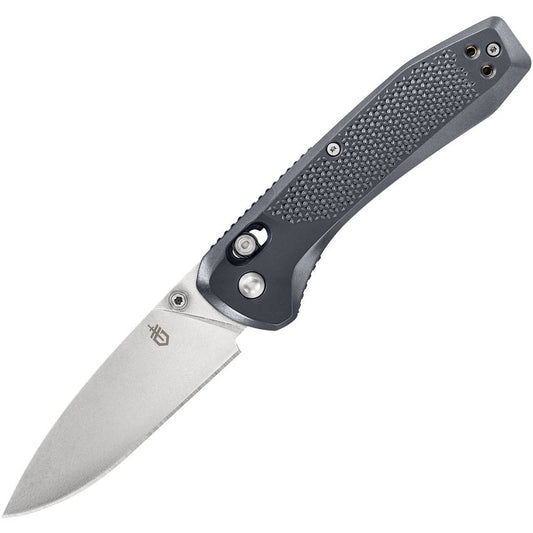 Gerber 1707 Sedulo Stonewashed Pivot Lock Knife Gray Handles