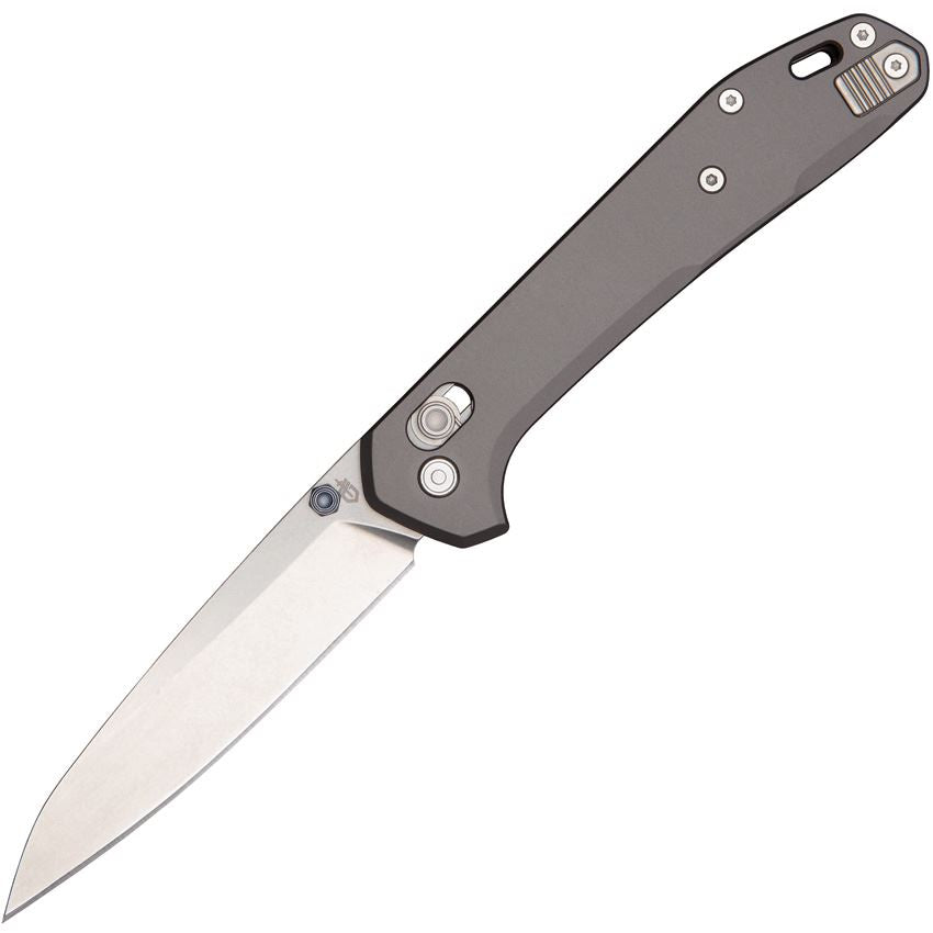 Gerber 1844 Savvy Stonewashed Pivot Lock Knife Gray Handles