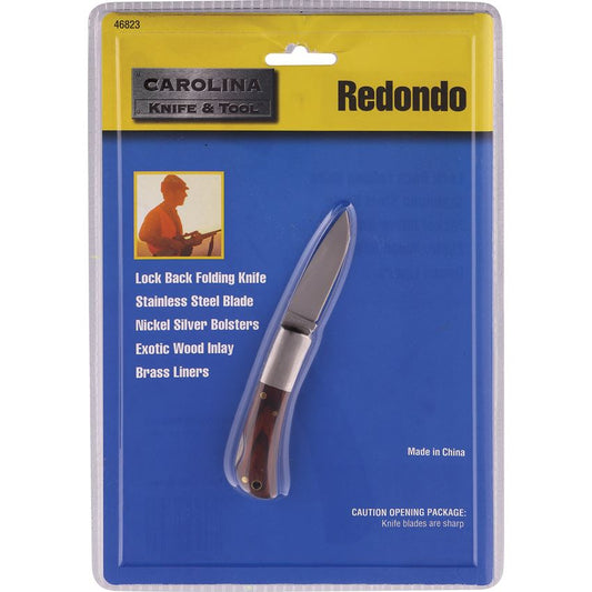 Carolina 46823 Redondo Lockback Knife Brown Wood Handles