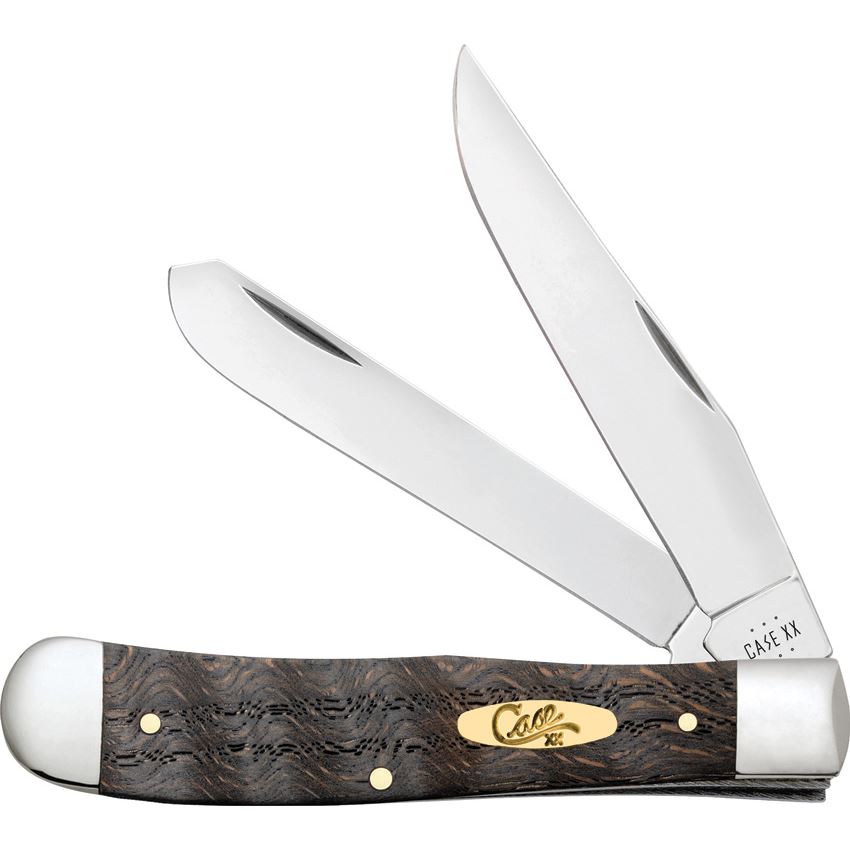 Case XX 14000 Trapper Knife Black Curly Oak Handles