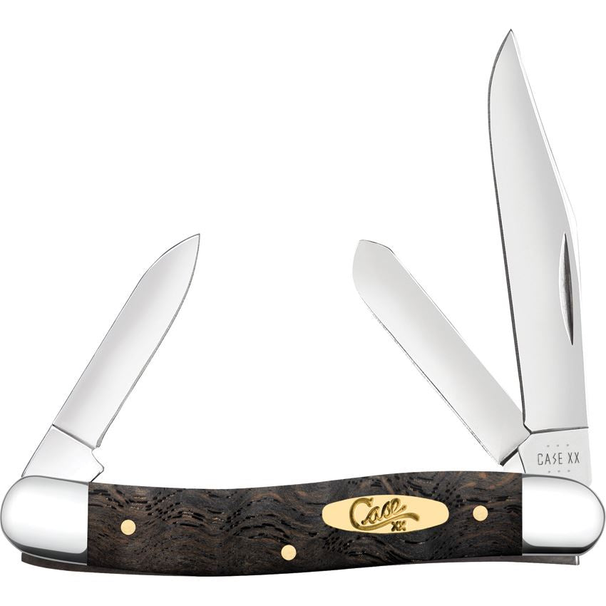 Case XX 14001 Stockman Knife Black Curly Oak Handles