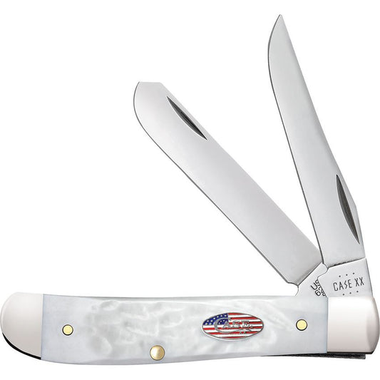 Case XX 14101 Mini Trapper Knife White Synthetic Handles