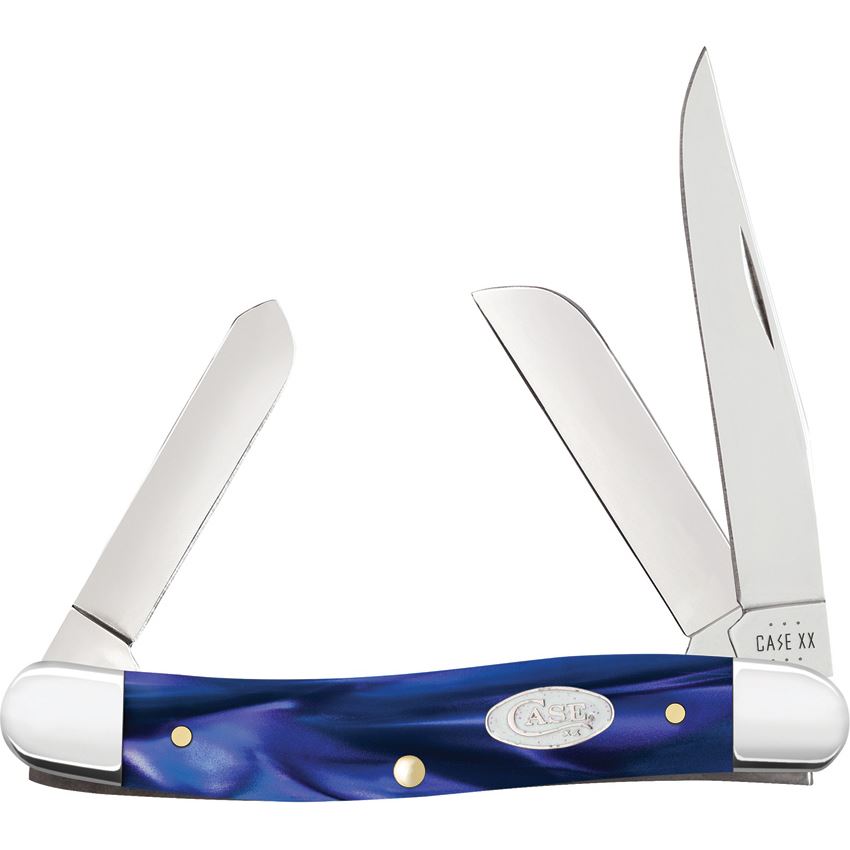 Case XX 23448 Stockman Knife Blue Pearl Kirinite Handles