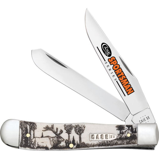 Case XX 81222 Sportsman Trapper Knife Elk Handles