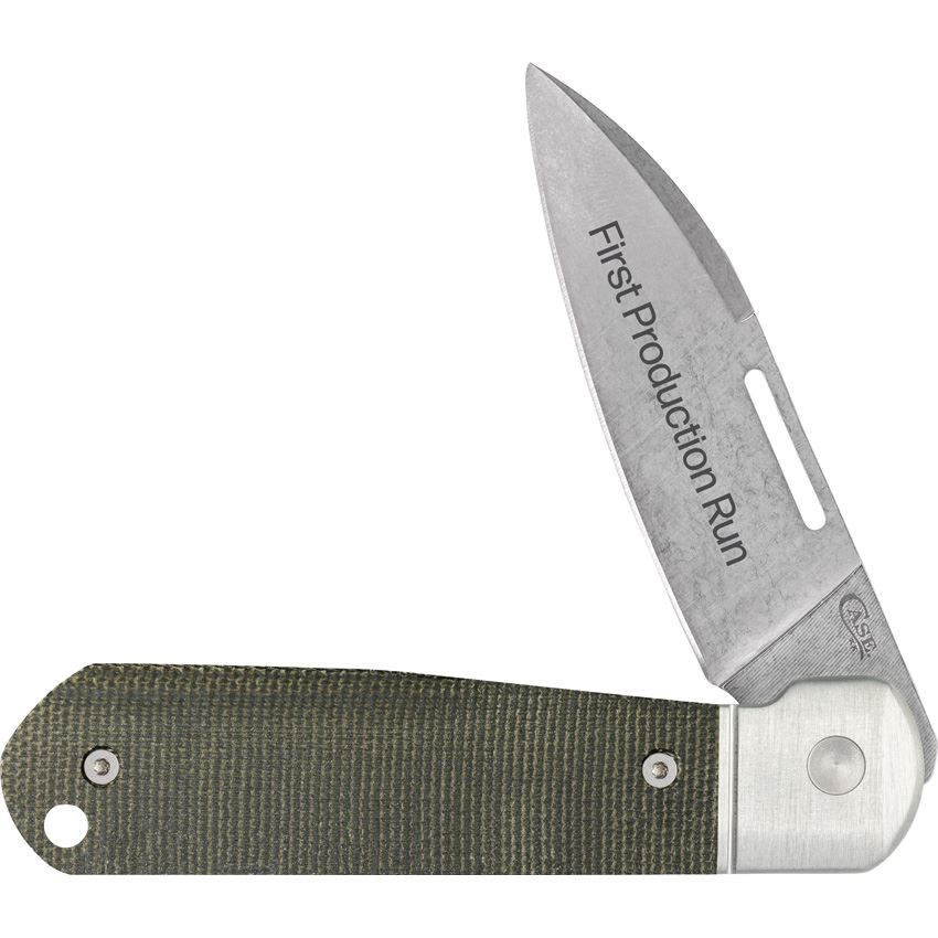 Case XX 82231 Highbanks Revoindie Stonewashed Knife Green Micarta Handles