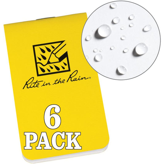 Rite in the Rain OTG371 OTG Notebook Yellow- 6pk