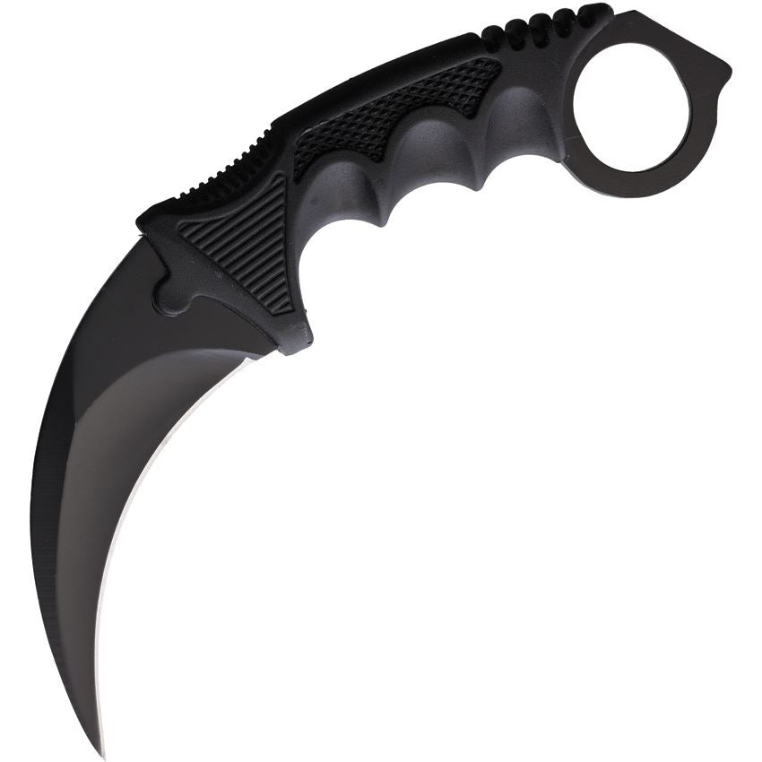 ElitEdge 20098BK Karambit Black Fixed Blade Black Handles