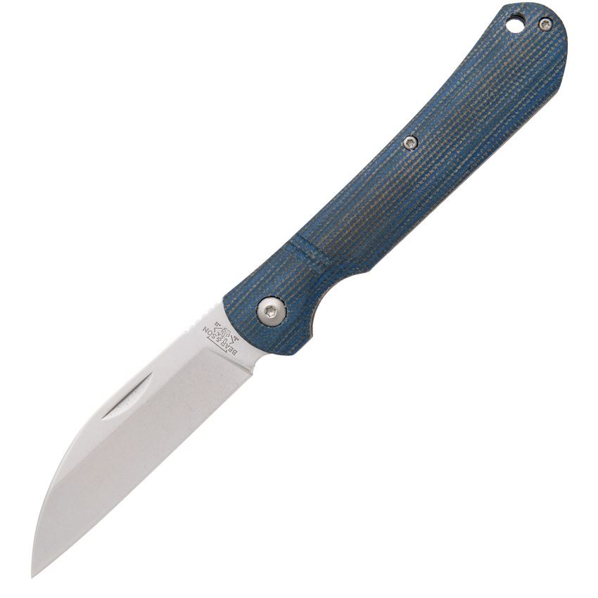 Bear & Son 484MB Wharncliffe Slip Joint Knife Blue Handles