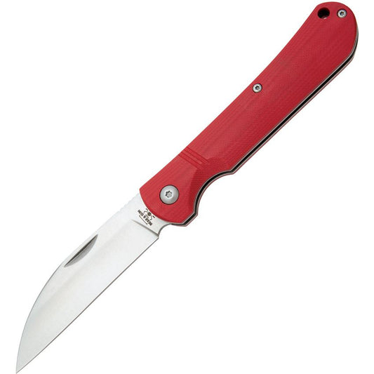 Bear & Son 484GR Wharncliffe Slip Joint Knife Red Handles